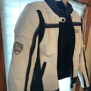 Ducati Meccanica Unisex Leather Jacket by Dainese